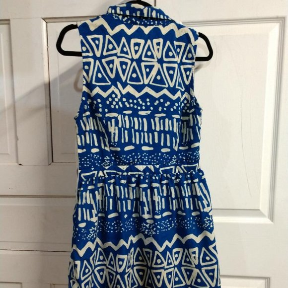 Akira Chicago Red Label Blue/White Dress - Size L - Picture 3 of 6